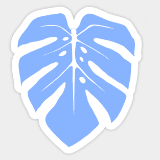 Baby Blue Monstera Leaf Sticker